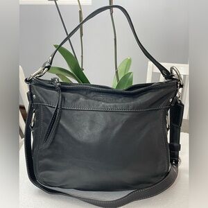 VTG COACH BLACK Zoe Hobo Leather Purse Shoulder & Crossbody Straps